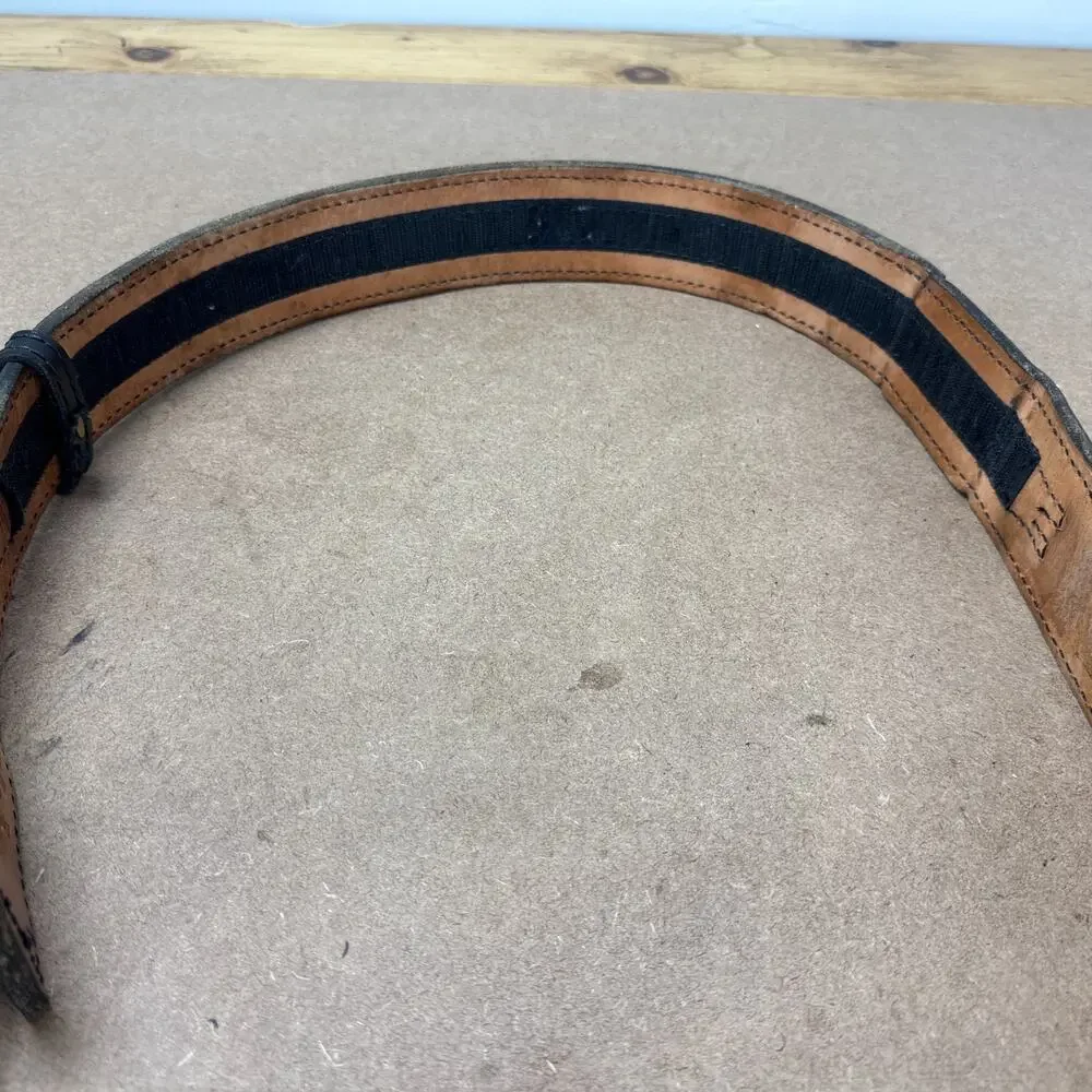 Safariland 146V Border Patrol Duty Belt Black Leather Brass Size 32 Gorpcore